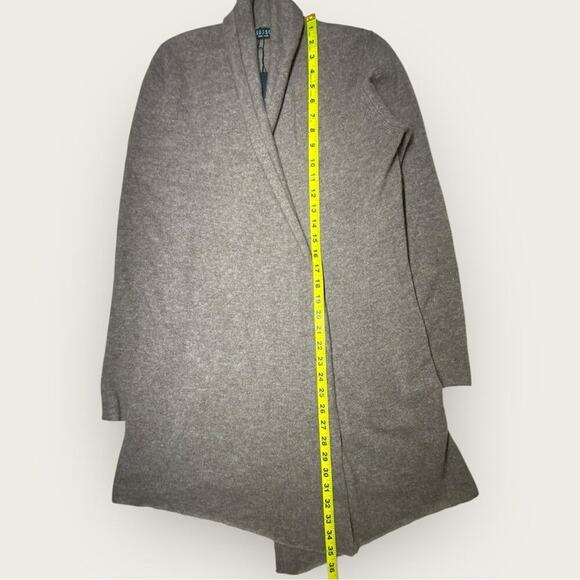NWT | Lusso | 100% Cashmere Heather Open Front Cardigan | Caramel | Medium - Picture 9 of 10
